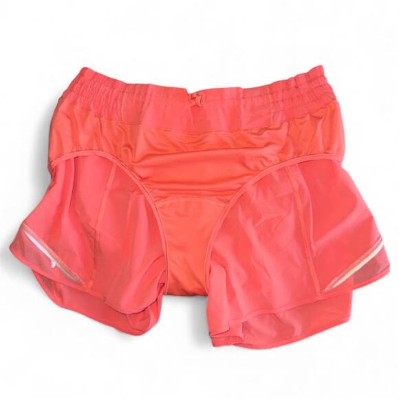 Lululemon Speed Up Shorts Coral Pink Mesh Lined Women’s Size 16 Running - Picture 5 of 5